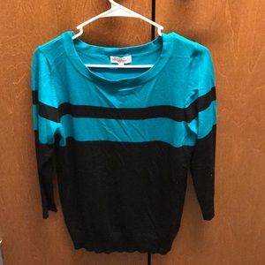 Teal and Black Sweater